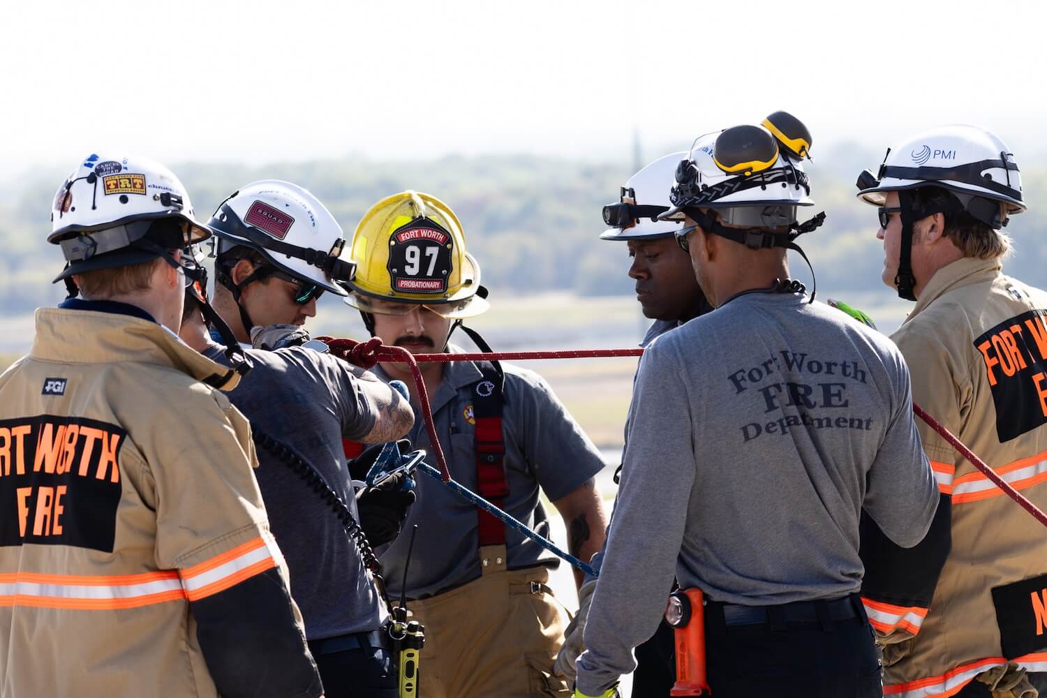 Fort Worth Fire & Rescue team with Flatiron