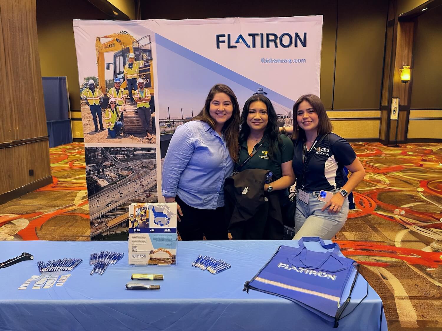 Daniela Mora, left, with students she mentored from Cal State Poly University and Cal Baptist University.